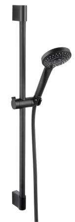 Baie - Set de dus Ferro Horn negru mat cu bara 65 cm