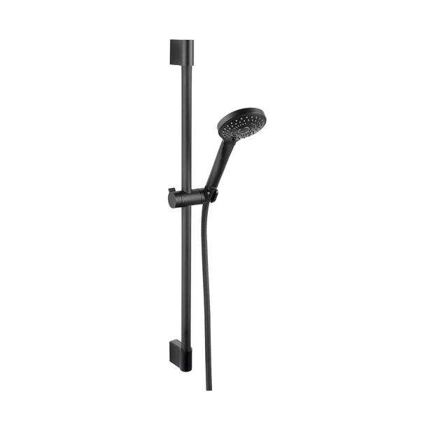 Seturi de dus - Set de dus Ferro Horn negru mat cu bara 65 cm