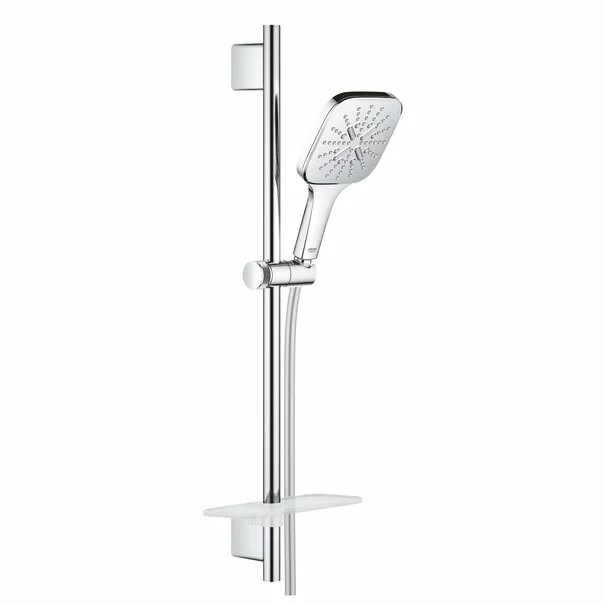 Baie - Coloana de dus Grohe 26583000, SmartActive Cube 130, montaj aparent, pentru un dus confortabil zilnic, crom