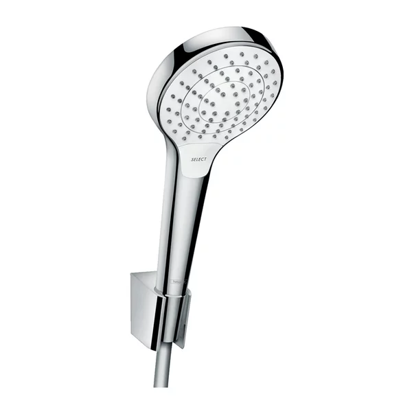 Sisteme de dus - Set de dus Hansgrohe Croma Select S cu suport si furtun crom - alb