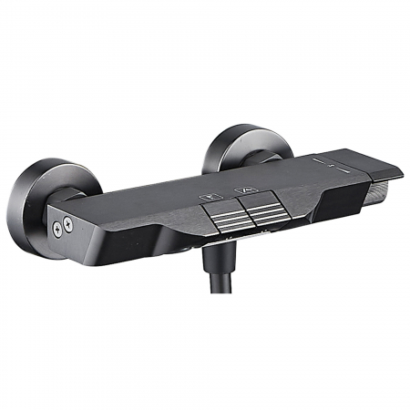 Set de dus La Brocca BAS005, 2 functii, Presiune ridicata, Jet reglabil, Montare rapida, Para de dus, Negru Mat [4]