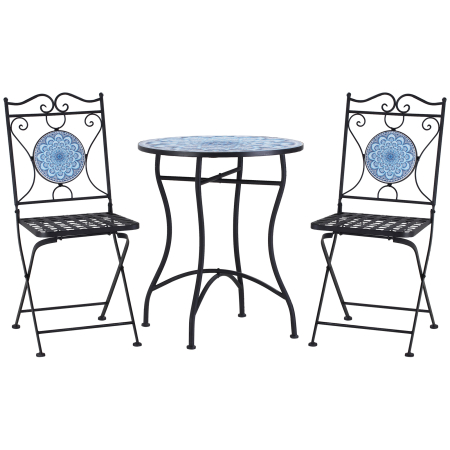 Gradina & balcon - Set de Gradina 3 Piese  cu Mozaic, din Metal, Albastru