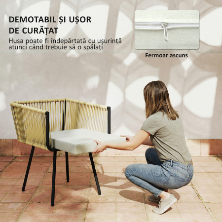  Set de Gradina 5 Piese cu Masa din Lemn-Plastic [5]