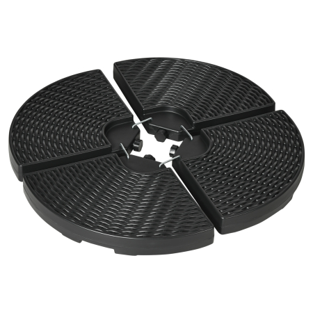 Prelate, pavilioane, umbrele terasa -  Set de greutati din 4 piese pentru baza umbrelei de gradina in consola pentru umbrelele cu articulatie tip banana, Greutati pentru umbrela  pentru suportul bazei, negru