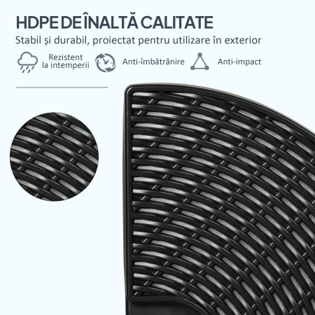  Set de greutati din 4 piese pentru baza umbrelei de gradina in consola pentru umbrelele cu articulatie tip banana, Greutati pentru umbrela  pentru suportul bazei, negru [5]