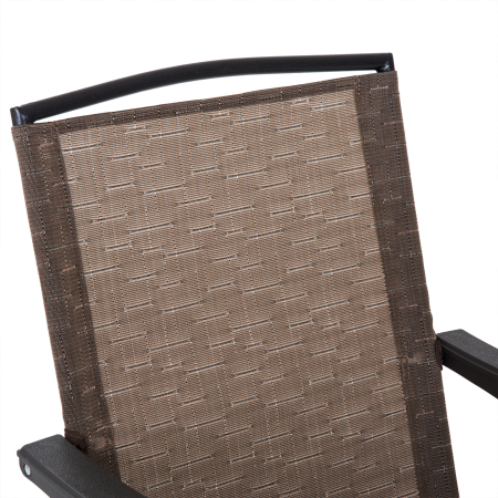  Set de mobilier pentru gradina cu masa din sticla securizata, maro [8]