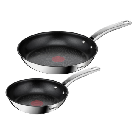 Tigai si seturi - Set de tigai cu 2 piese Tefal Intuition B817S255 de 20/26 cm, Thermo-Signal™, inductie, invelis antiaderent, exterior inox