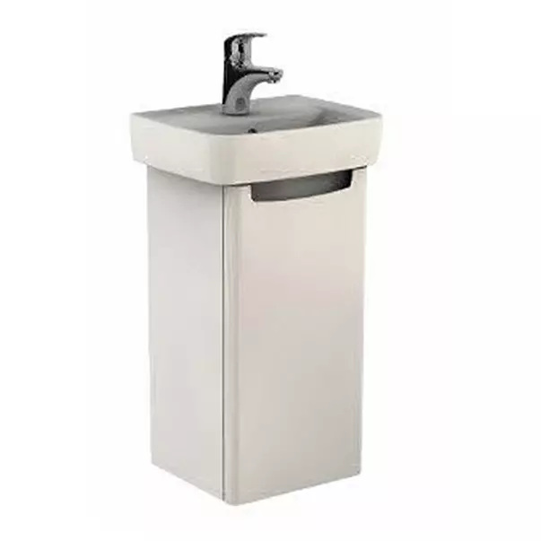 Baza lavoar - Set dulap baza suspendat Kolo Rekord alb lucios 1 usa si lavoar 40 cm