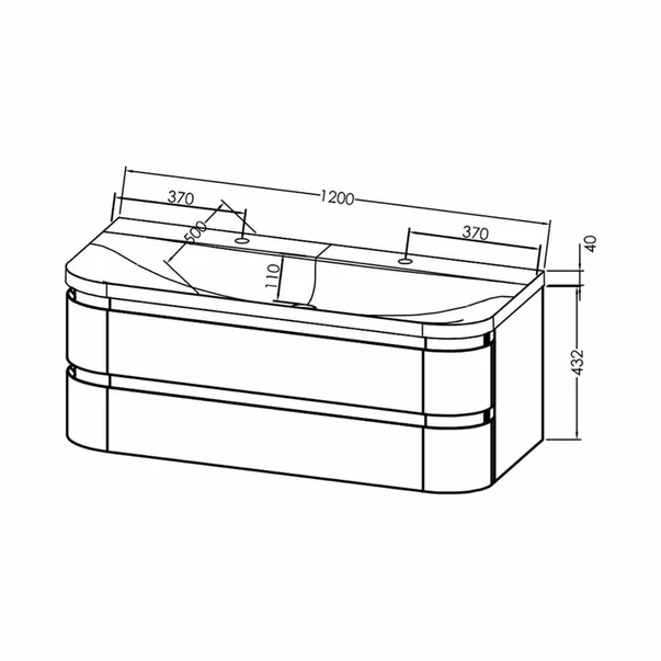 Set dulap baza suspendat KolpaSan Vittoria bej cu lavoar 120 cm [2]