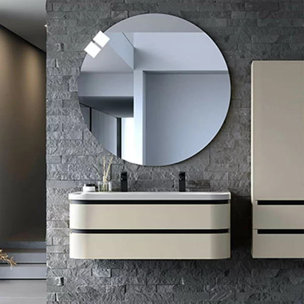 Set dulap baza suspendat KolpaSan Vittoria bej cu lavoar 120 cm [1]