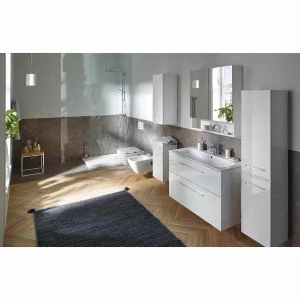 Set dulap suspendat si lavoar Geberit Selnova alb 2 sertare 100 cm [4]