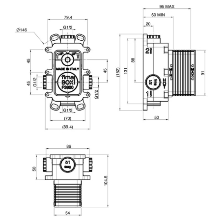 Set duș cu pară, pălărie și suport FIMA Carlo Frattini, Snap, negru mat [2]