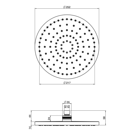 Set duș cu pară, pălărie și suport FIMA Carlo Frattini, Snap, negru mat [3]