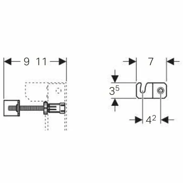 Set fixare Geberit pentru cadre Duofix cu rezervor 8 cm [1]