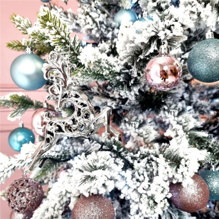 Set globuri de Craciun, 20 bucati, 3 modele, 4cm, albastru [9]