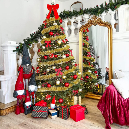 Set globuri de Craciun, 20 bucati, 3 modele, 4cm, auriu [10]