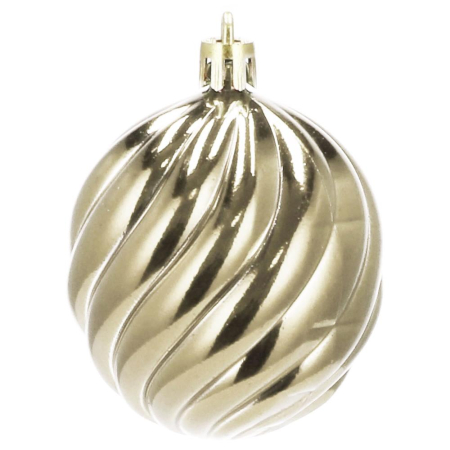 Set globuri de Craciun, 20 bucati, 5 modele, 6cm, auriu [7]
