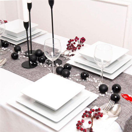 Set globuri de Craciun, 20 bucati, 5 modele, 6cm, negru [12]