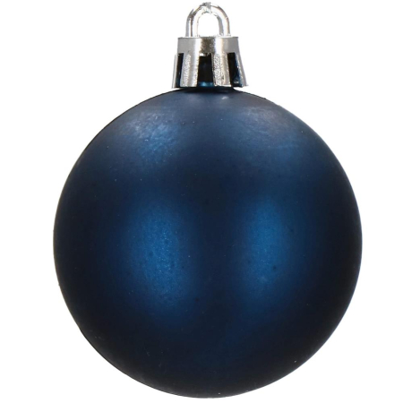 Set globuri de Craciun, 30 bucati, 3 modele, 4/5/6cm, albastru inchis [1]