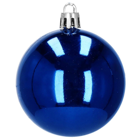 Set globuri de Craciun, 30 bucati, 3 modele, 6cm, albastru [4]