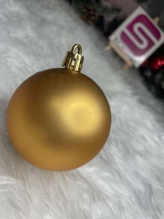 Set globuri de Craciun, 30 bucati, 3 modele, 6cm, auriu [16]