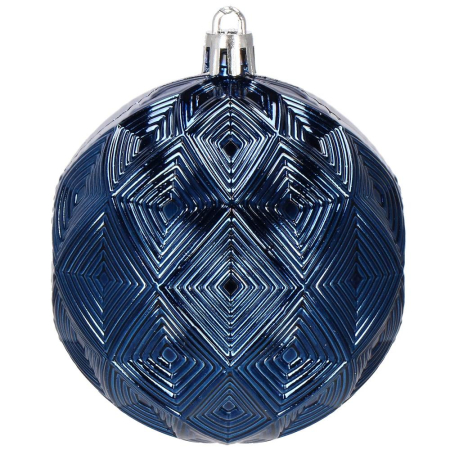 Set globuri de Craciun, 30 bucati, 6 modele, 8cm, albastru inchis [9]