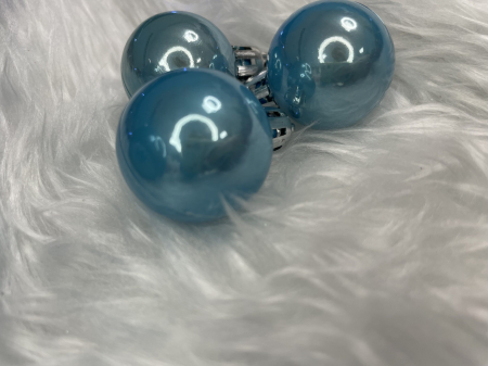 Set globuri de Craciun, 37 bucati, 3-8cm, albastru perla [13]