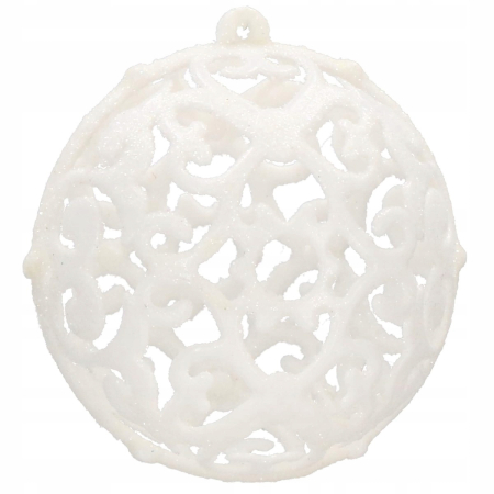 Set globuri si decoratiuni de Craciun, 100 piese, diverse dimensiuni cu stea, alb [9]