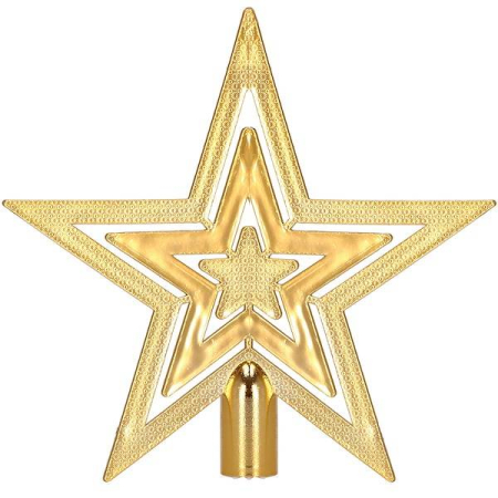 Set globuri si decoratiuni de Craciun, 100 piese, diverse dimensiuni cu stea, auriu [10]