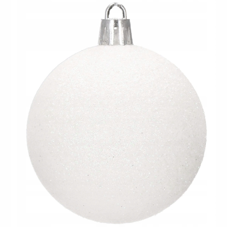Set globuri si decoratiuni de Craciun, 101 piese, diverse dimensiuni, alb [11]