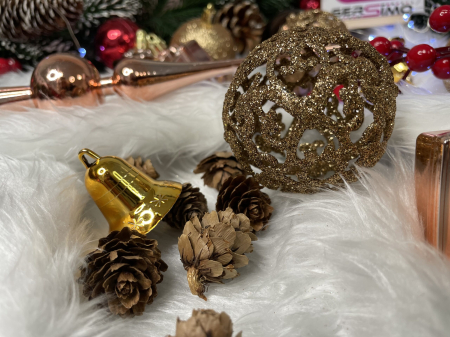 Set globuri si decoratiuni de Craciun, 101 piese, diverse dimensiuni, roz auriu [26]