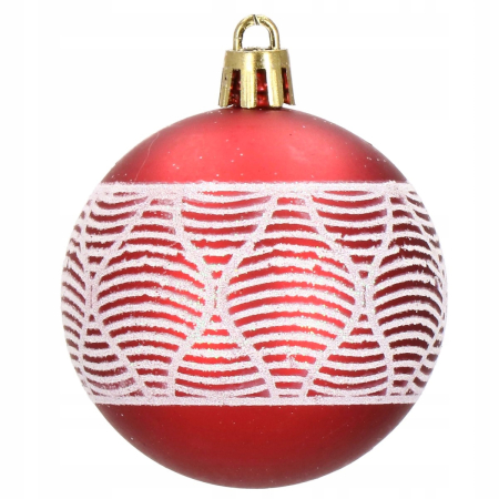 Set globuri si decoratiuni de Craciun, 105 piese, diverse dimensiuni, alb rosu [12]