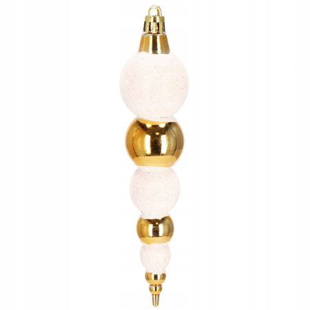 Set globuri si decoratiuni de Craciun, 155 piese, diverse dimensiuni, auriu [14]