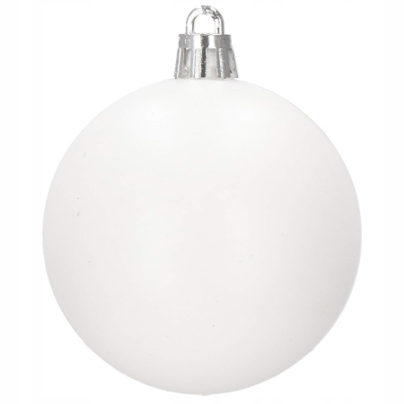 Set globuri si decoratiuni de Craciun, 72 piese, diverse dimensiuni, alb [12]