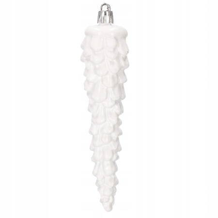 Set globuri si decoratiuni de Craciun, 72 piese, diverse dimensiuni, alb [9]