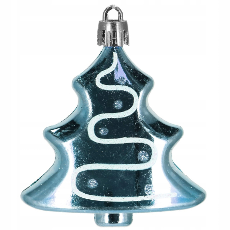 Set globuri si decoratiuni de Craciun, 77 piese, diverse dimensiuni, albastru [14]