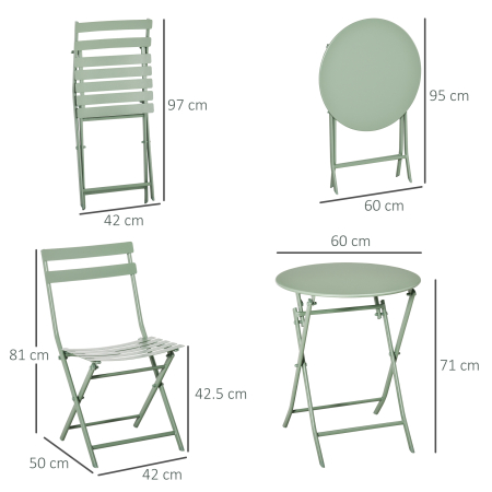  Set Gradina 3 Piese - Pliabil, Verde [2]