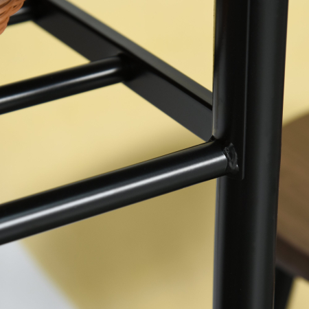  Set Masa inalta cu 2 Scaune - Bar & Bucatarie cu Raft Integrat [8]