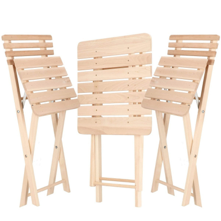 Set masa patrata plianta, cu 2 scaune pliante, gradina sau balcon Solas [8]