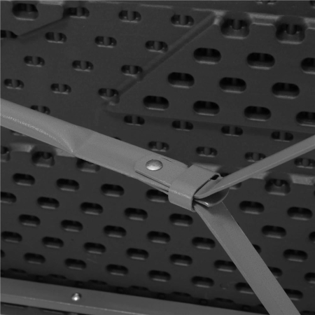 Set masa pliabila cu 2 banci, 180 cm, negru, HDPE si cadru metalic anticoroziv [8]