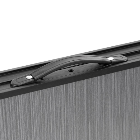 Set masa pliabila de camping cu 4 scaune, inaltime reglabila, aluminiu si MDF, 120x60x71 cm, negru [10]