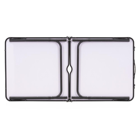 Set masa pliabila de camping cu 4 scaune, inaltime reglabila, aluminiu si MDF, 120x60x71 cm, negru [31]