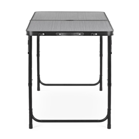Set masa pliabila de camping cu 4 scaune, inaltime reglabila, aluminiu si MDF, 120x60x71 cm, negru [24]