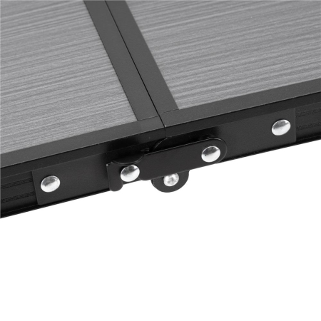 Set masa pliabila de camping cu 4 scaune, inaltime reglabila, aluminiu si MDF, 120x60x71 cm, negru [16]
