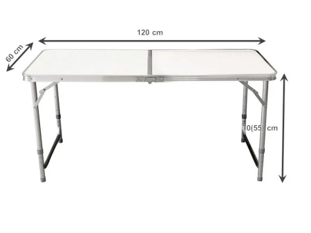 Set masa pliabila reglabila si 4 scaune, tip valiza, gri, 120x60cm [5]