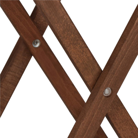 Set mobilier balcon sau terasa din lemn de fag, pliabil, masa 52x51x65 cm si 2 scaune, maro inchis [8]