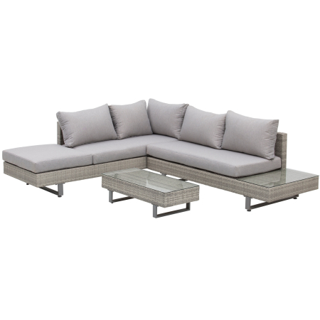 Gradina & balcon -  Set Mobilier canapele si masuta pentru Gradina din Ratan Gri