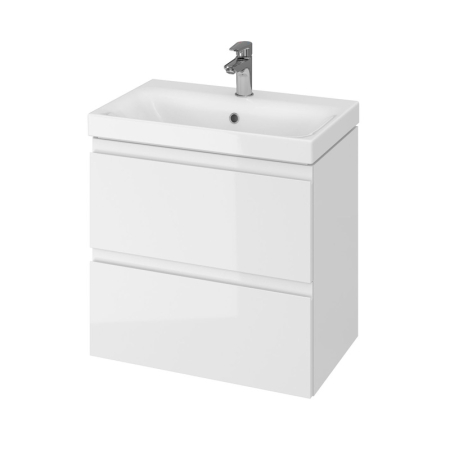 Mobilier pentru baie - Set mobilier cu lavoar Cersanit, Moduo 60 cm, alb