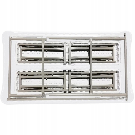 Set mobilier de camping pliabil, masa cu 2 banci, structura otel cu HDPE, 108x60cm, alb [1]