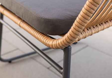 Set mobilier de gradina 7 piese din ratan PE rezistent la intemperii, cu canapea 2 locuri, fotolii, masa si perne de sezut incluse, design modern si u [7]